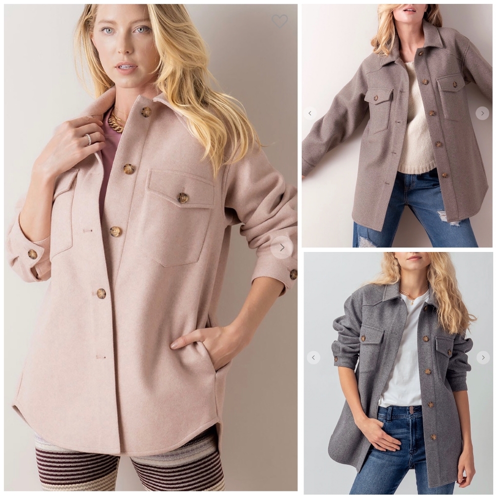Cozy Chic Vintage Blush Shacket - Picture 12 of 13